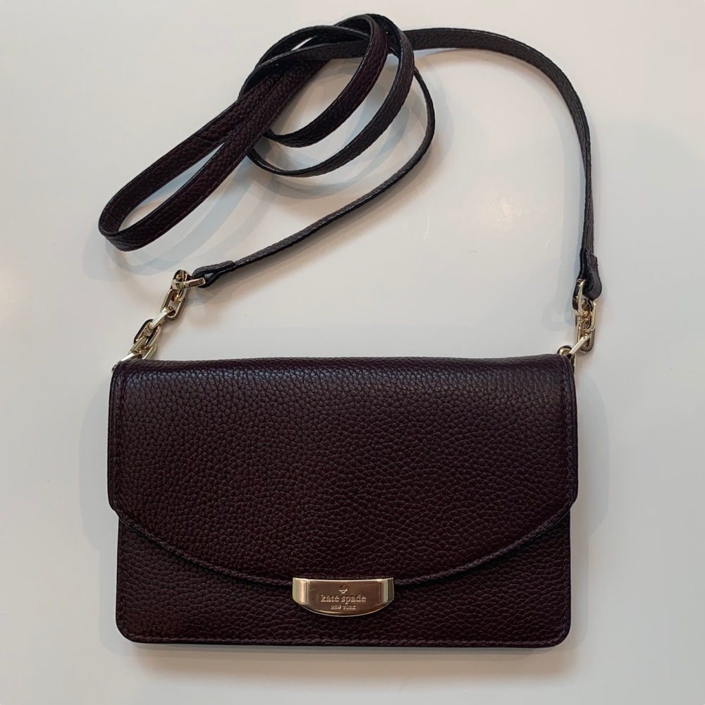 Kate Spade Clutch in Burgundy leather